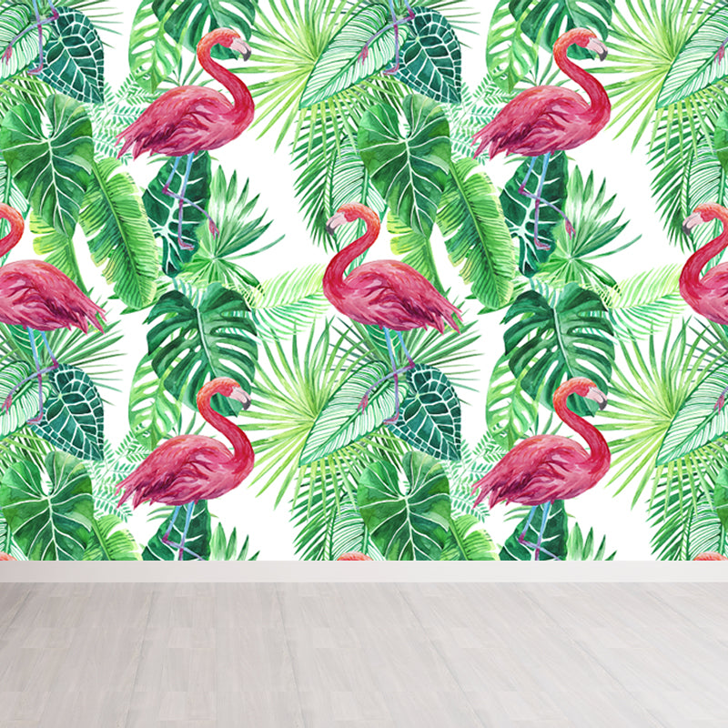 Light Color Wild Landscape Mural Moisture-Proofing Tropical Bedroom Wall Covering