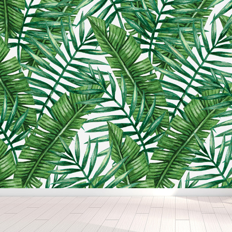 Peinture murale botanique tropicale naturelle, décoration murale décorative de couleur douce pour la cuisine