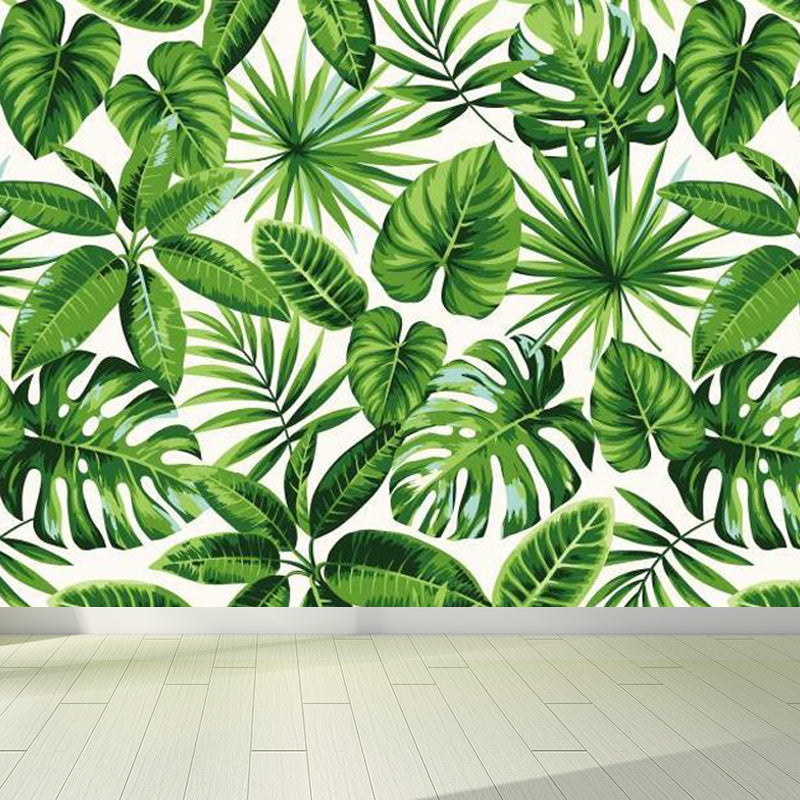 Peinture murale botanique tropicale naturelle, décoration murale décorative de couleur douce pour la cuisine