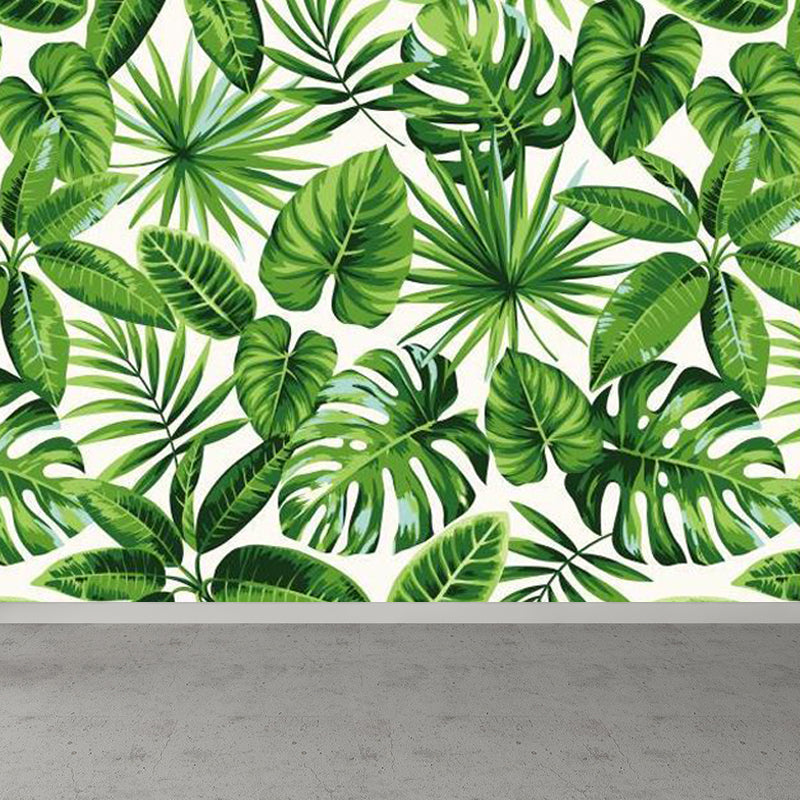Peinture murale botanique tropicale naturelle, décoration murale décorative de couleur douce pour la cuisine