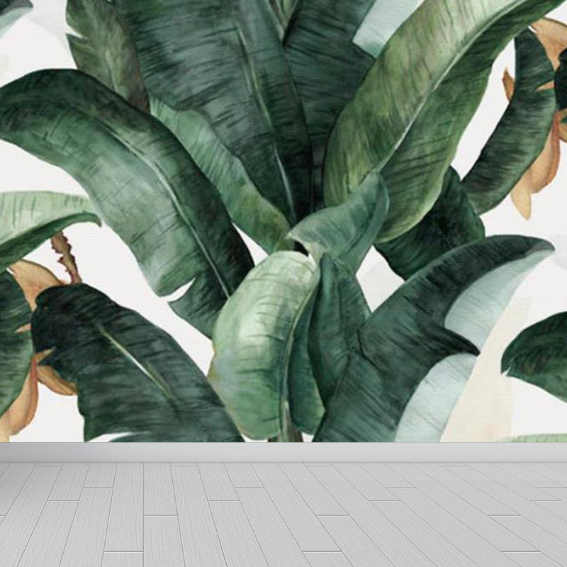 Non-Woven Ornamental Wall Mural Tropical Botanical Leaves Wall Covering, Personalised