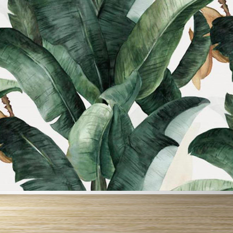 Non-Woven Ornamental Wall Mural Tropical Botanical Leaves Wall Covering, Personalised