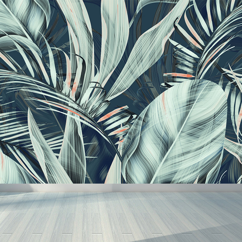 Non-Woven Ornamental Wall Mural Tropical Botanical Leaves Wall Covering, Personalised