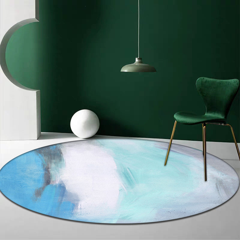Unique Multicolor Abstract Rug Polyester Modernist Rug Pet Friendly Anti-Slip Backing Area Rug for Bedroom