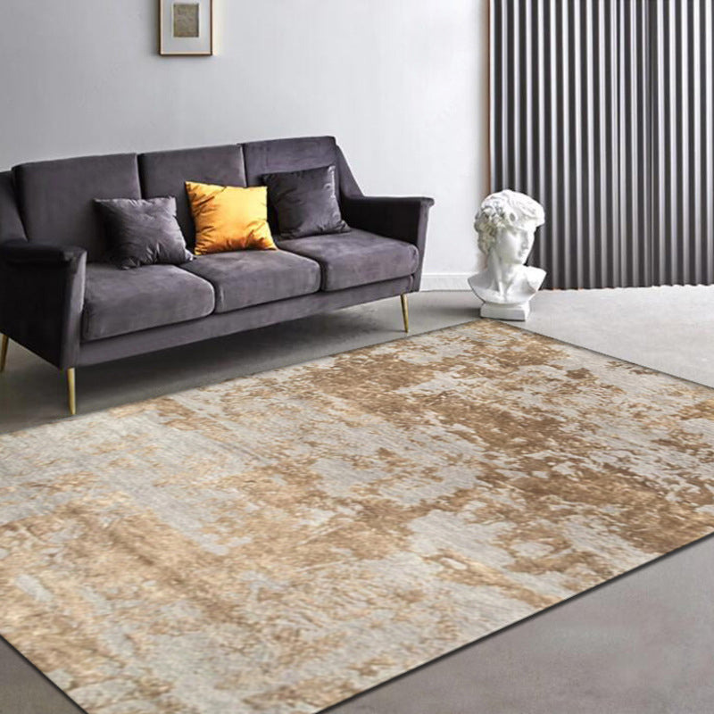 Modern Abstract Rug Multicolor Polyester Rug Washable Non-Slip Pet Friendly Carpet for Living Room