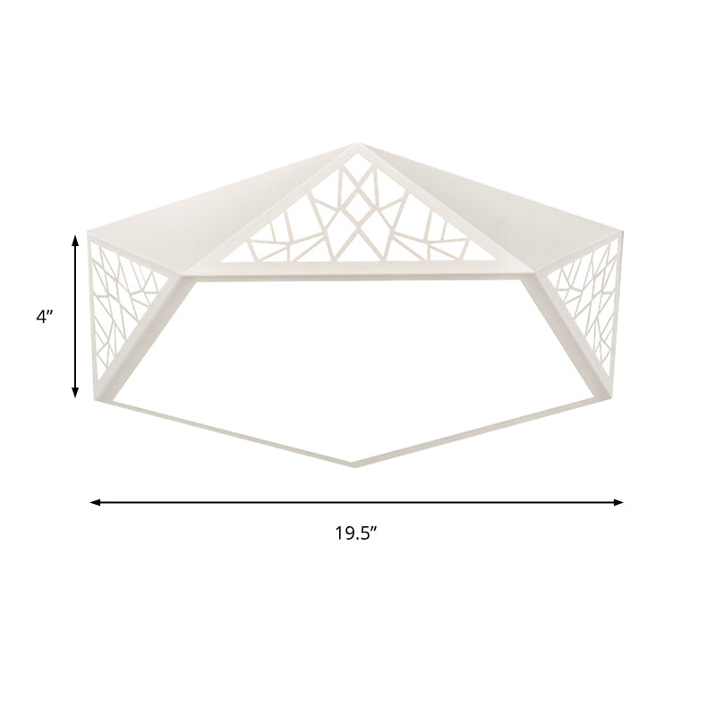 Lampada da soffitto moderna a LED in acrilico a pannello sottile con montaggio a incasso Pentagono per la cameretta dei bambini