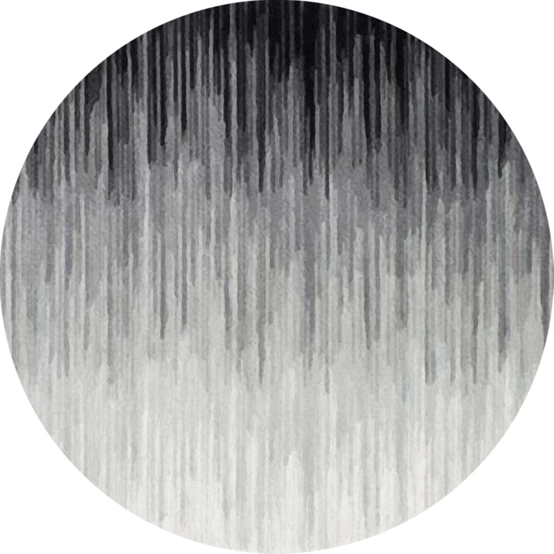 Grey Modern Rug Polyester Striped Ombre Pattern Rug Non-Slip Backing Pet Friendly Carpet for Living Room