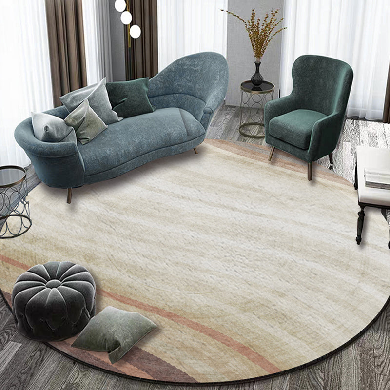 Stylish Pink Multicolor Contemporary Rug Polyester Abstract Watercolor Pattern Rug Non-Slip Pet Friendly Area Rug for Living Room