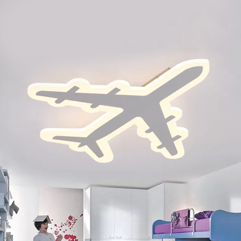 Plafonnier en forme d'avion, plafonnier moderne en acrylique, luminaire décoratif de plafond, idéal pour une chambre d'enfant