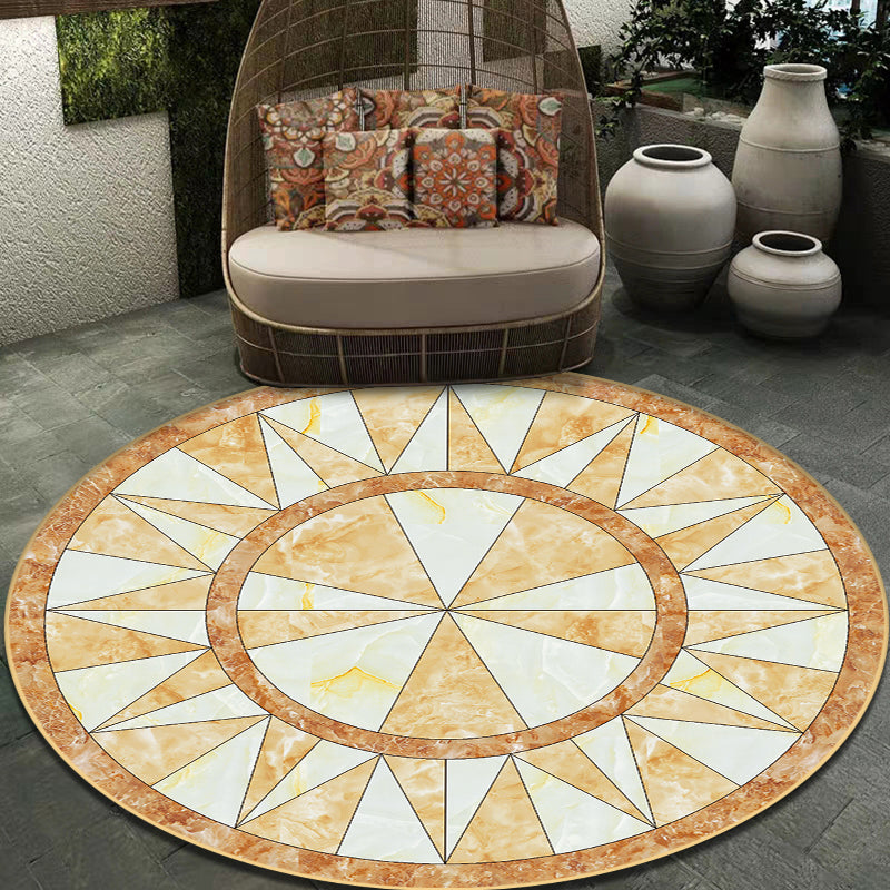 Modernist Living Room Rug Geometric Pattern Rug Polyester Washable Anti-Slip Pet Friendly Area Rug