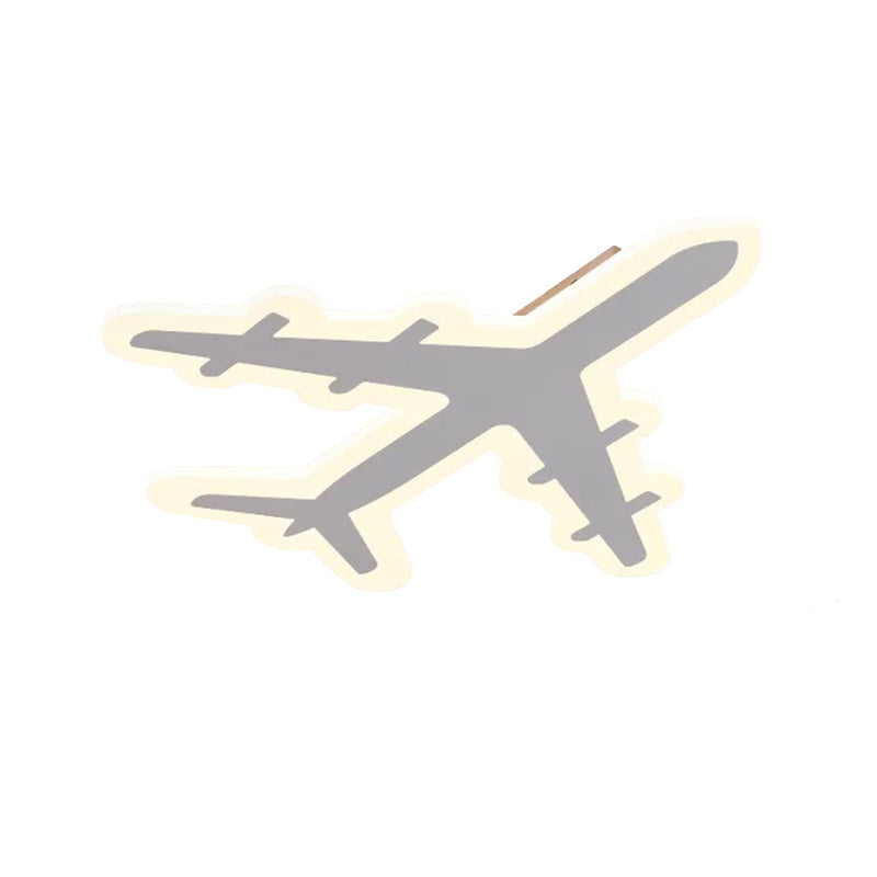 Plane Shaped Ceiling Mount Light Modern Acrylic Flush Mount Light for Kid Bedroom