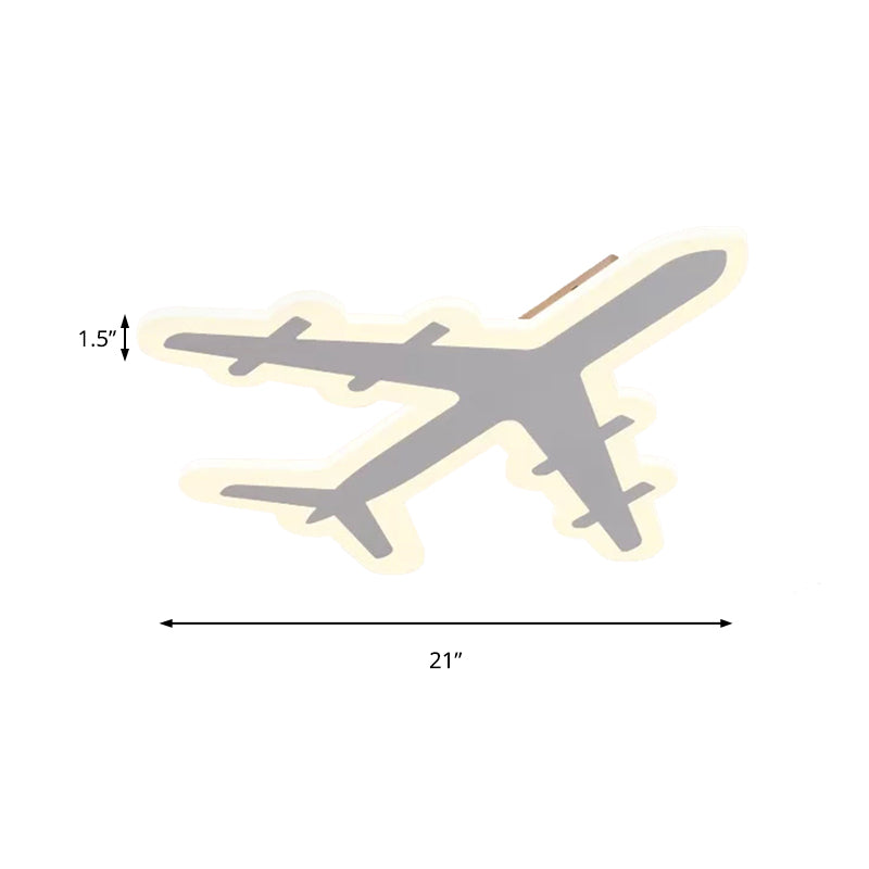 Plane Shaped Ceiling Mount Light Modern Acrylic Flush Mount Light for Kid Bedroom