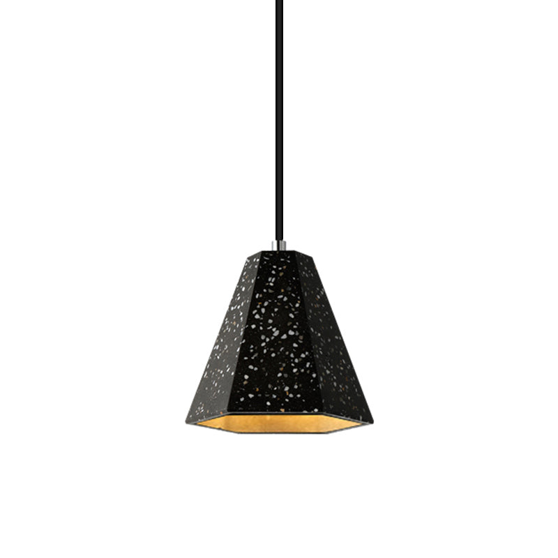 1 iluminación colgante de luz con tono de cemento geométrico Simplicidad negra/blanca/amarilla Luz colgante