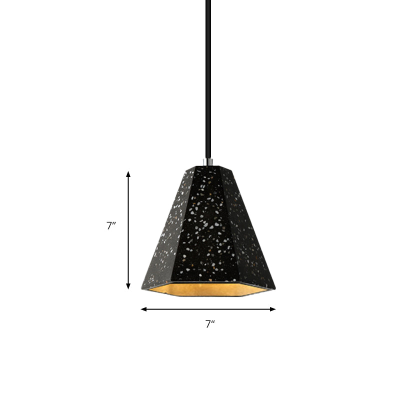 1 iluminación colgante de luz con tono de cemento geométrico Simplicidad negra/blanca/amarilla Luz colgante