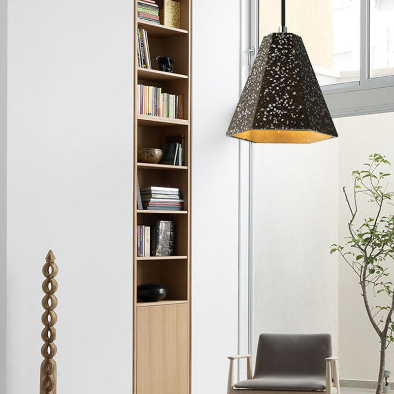 1 iluminación colgante de luz con tono de cemento geométrico Simplicidad negra/blanca/amarilla Luz colgante