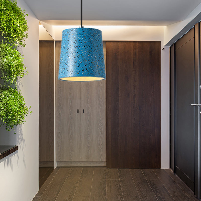 Iluminación colgante de cono de cemento en estilo nórdico 1 luz negra/blanca/marrón colgante luz