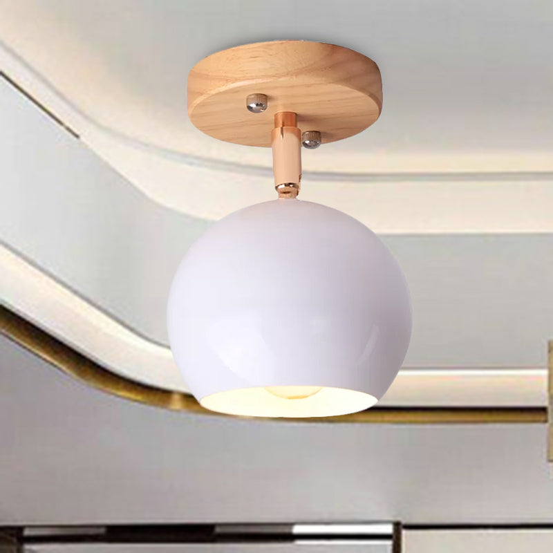 Black/gris nórdico/blanco/rosa/órbita verde Semi Flush Flush Ajustable 1 Luz de techo de metal claro lámpara de montaje