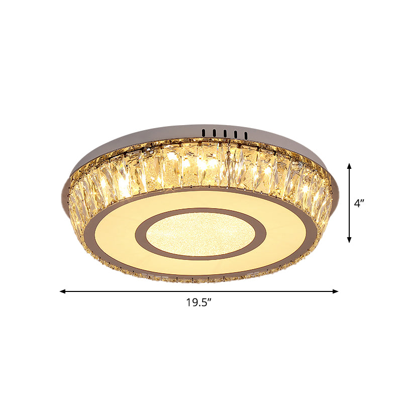 Lámpara incrustada redonda de bloque de cristal, Lámpara LED simple, adecuada para Sala de estar