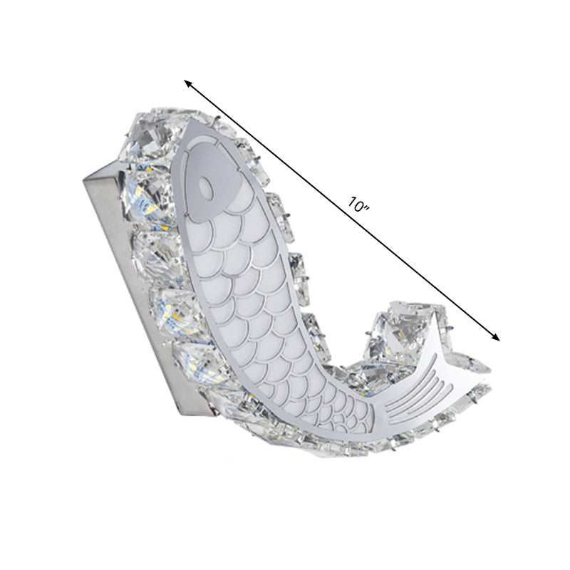 LED LED MUR MUR MURD lampe contemporaine Chrome Murce CHROME AVEC CARP CRISTAL BLOCK OBRE