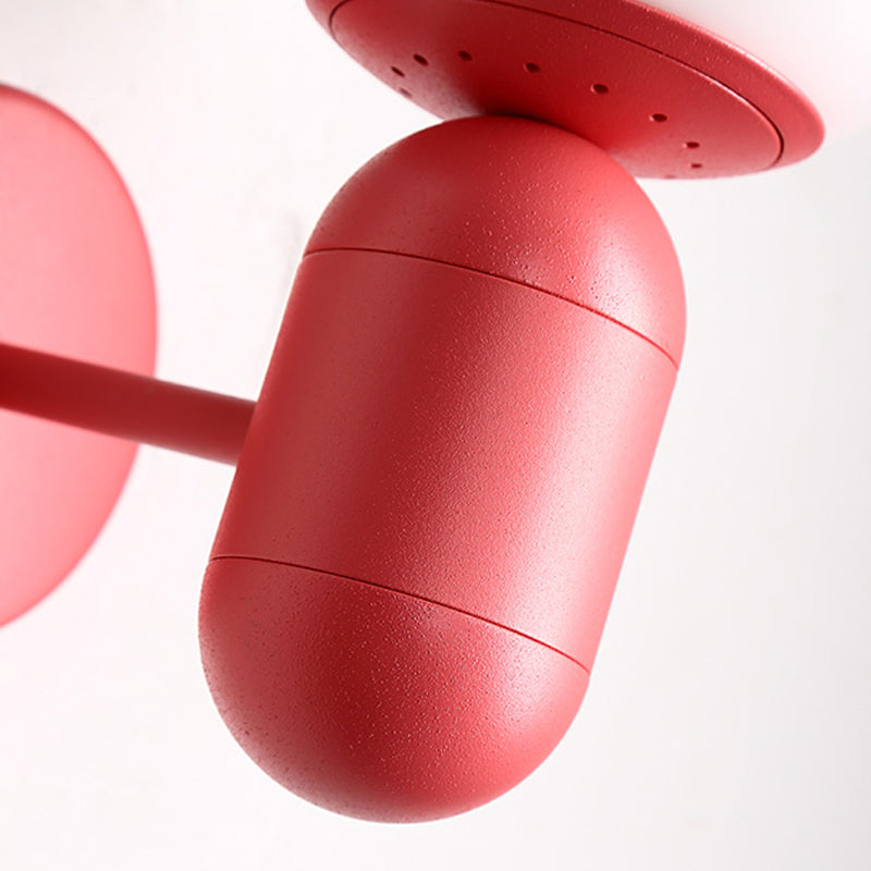 Metalen capsule SCONCE LICHT MET GLOBE TADE HALLWAY FOYER 1 Lichte macaron -stijl wandlamp