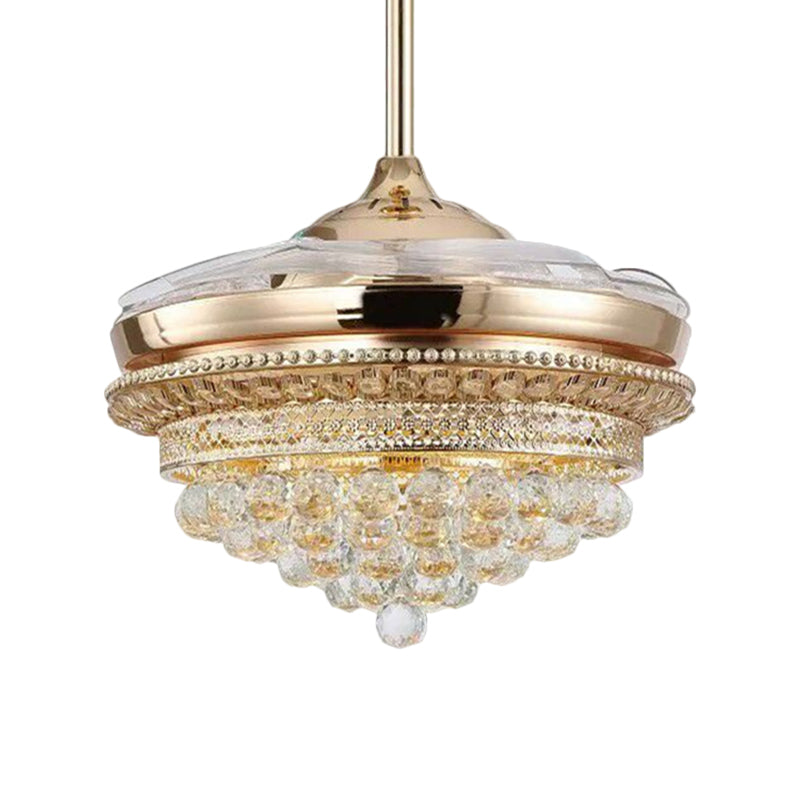 19 "W Gold Led Conic Semi Flush Lampada Minalismo Minalismo Crystal Crysta Hanging Van Fime -Freet