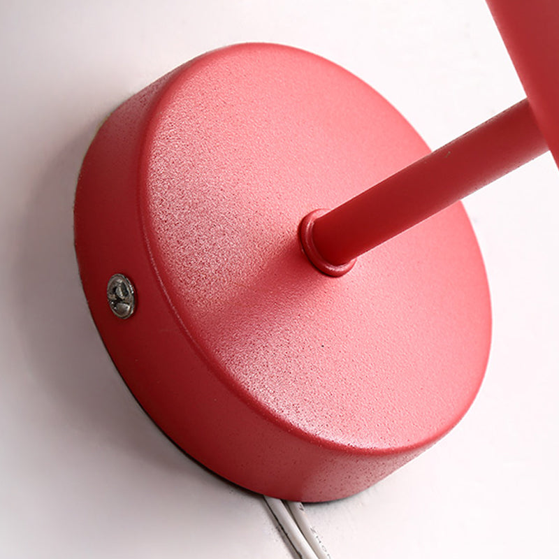 Metalen capsule SCONCE LICHT MET GLOBE TADE HALLWAY FOYER 1 Lichte macaron -stijl wandlamp