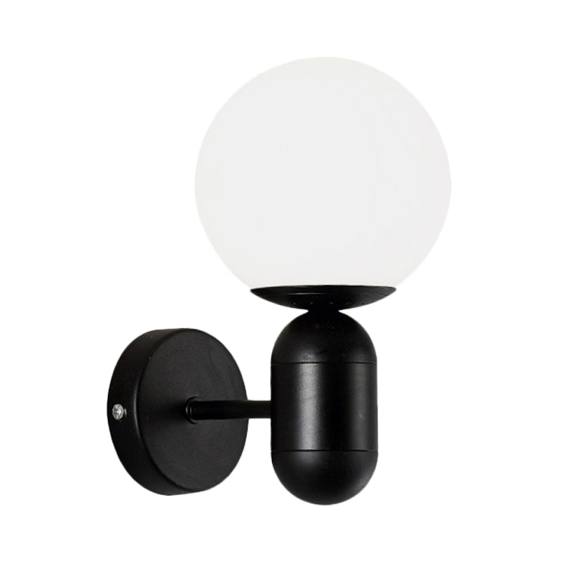 Metalen capsule SCONCE LICHT MET GLOBE TADE HALLWAY FOYER 1 Lichte macaron -stijl wandlamp