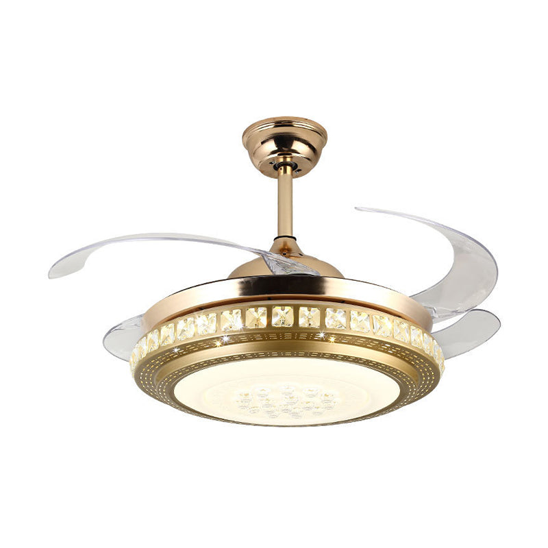 Crystal Block Circle Semi Flush einfache 19 -Zoll