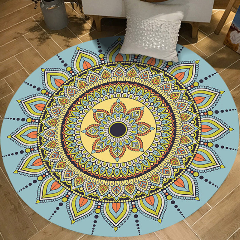 Tappeto a motivi floreali marocchini tappeto in poliestere multicolore per animali domestici non slip tappeto per soggiorno