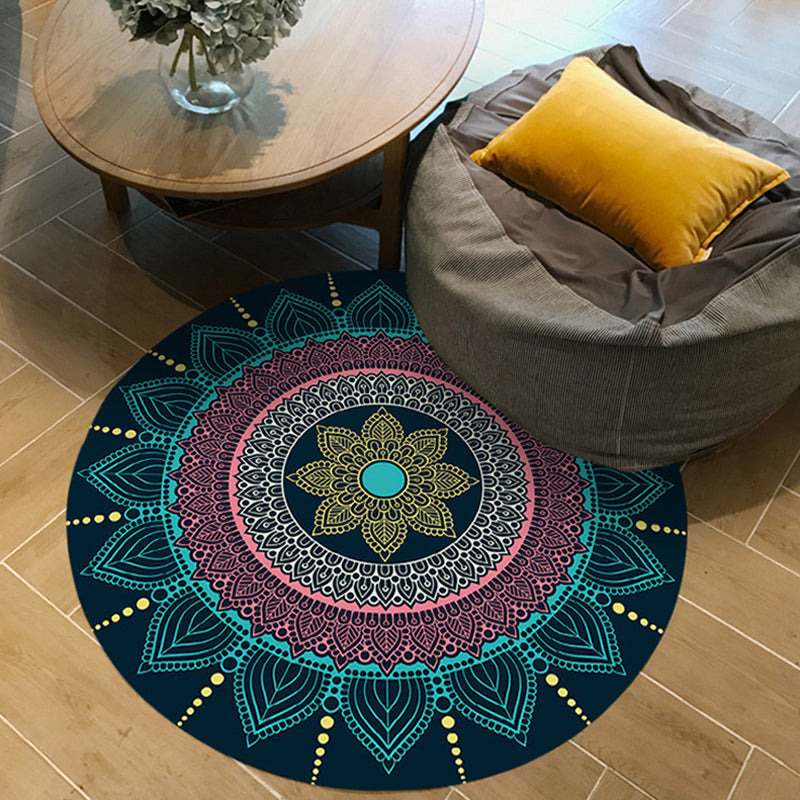 Tappeto a motivi floreali marocchini tappeto in poliestere multicolore per animali domestici non slip tappeto per soggiorno