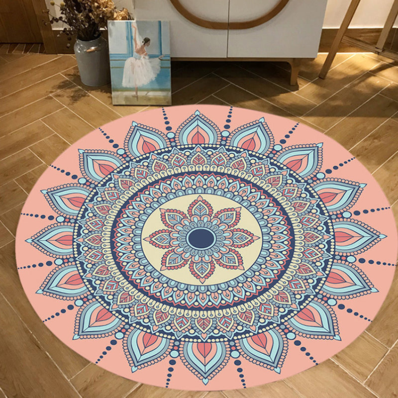 Tappeto a motivi floreali marocchini tappeto in poliestere multicolore per animali domestici non slip tappeto per soggiorno
