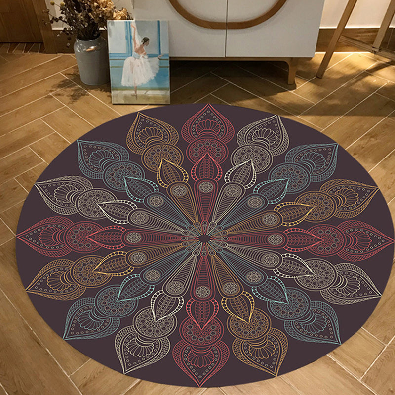 Tappeto a motivi floreali marocchini tappeto in poliestere multicolore per animali domestici non slip tappeto per soggiorno