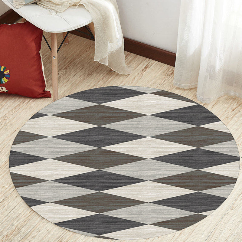 Unique Geometric Pattern Rug Multicolor Modernist Rug Polyester Washable Pet Friendly Anti-Slip Carpet for Study