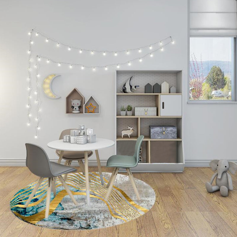 Unusual Watercolor Pattern Rug Multicolor Modernist Rug Polyester Washable Pet Friendly Anti-Slip Carpet for Bedroom