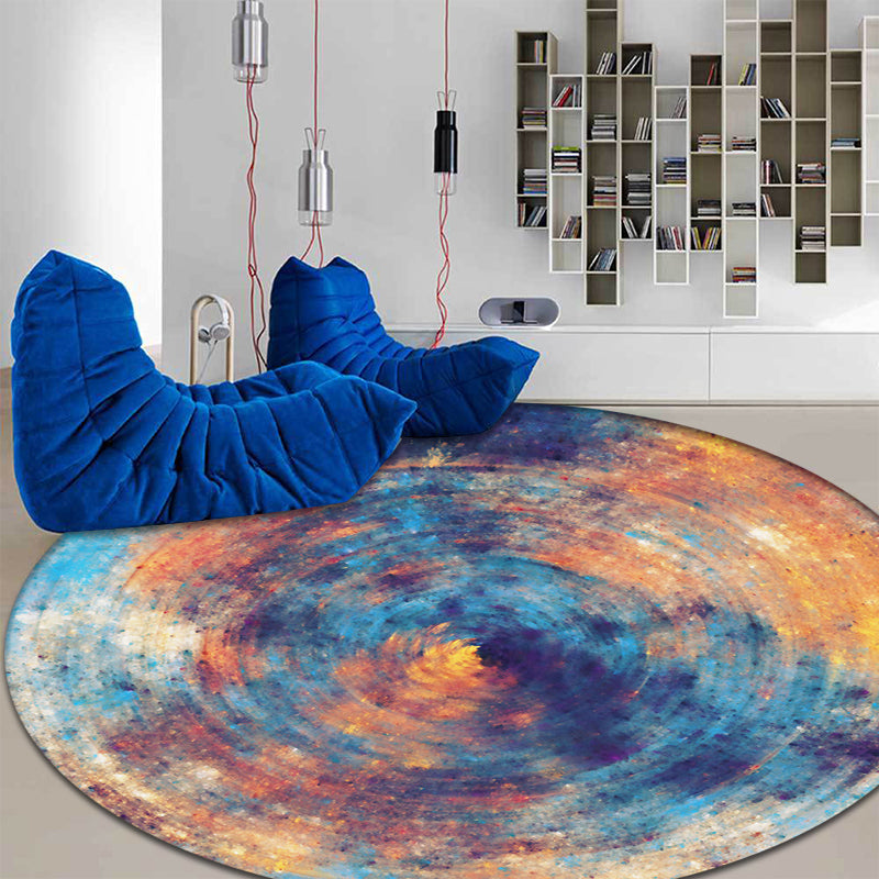 Unusual Watercolor Pattern Rug Multicolor Modernist Rug Polyester Washable Pet Friendly Anti-Slip Carpet for Bedroom