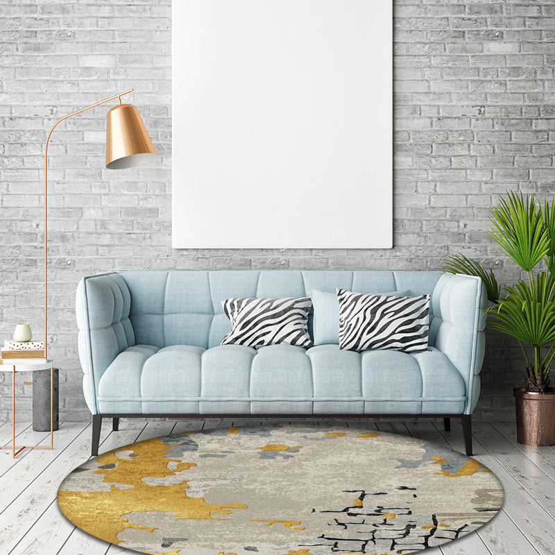 Unusual Watercolor Pattern Rug Multicolor Modernist Rug Polyester Washable Pet Friendly Anti-Slip Carpet for Bedroom