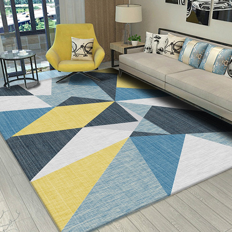 Uniek geometrisch patroon Tapijten Multicolor Modernistisch Rug Polyester Wasbaar Pet Friendly Anti-Slip Tapijt voor woonkamer