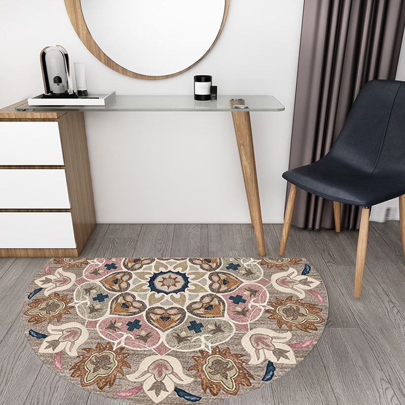 Tappeto per motivi floreali tribali marocchini multicolori poliestere invanibile per animali domestici non slip tappeto per soggiorno