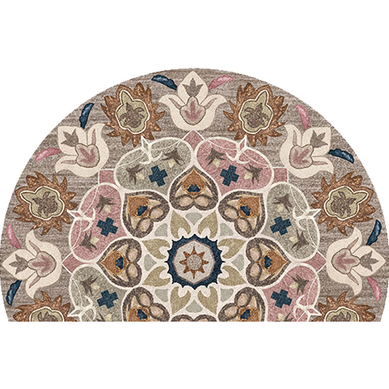 Tappeto per motivi floreali tribali marocchini multicolori poliestere invanibile per animali domestici non slip tappeto per soggiorno