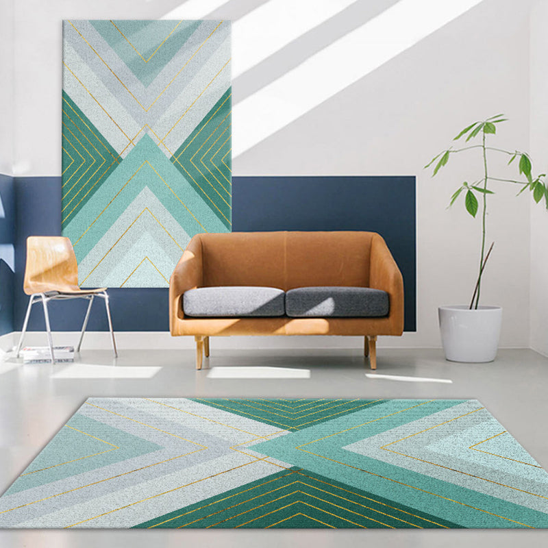 Uniek geometrisch patroon Tapijten Multicolor Modernistisch Rug Polyester Wasbaar Pet Friendly Anti-Slip Tapijt voor woonkamer