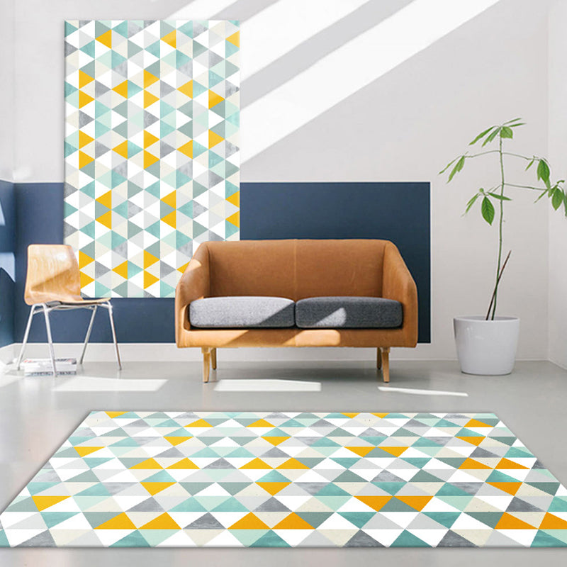 Uniek geometrisch patroon Tapijten Multicolor Modernistisch Rug Polyester Wasbaar Pet Friendly Anti-Slip Tapijt voor woonkamer