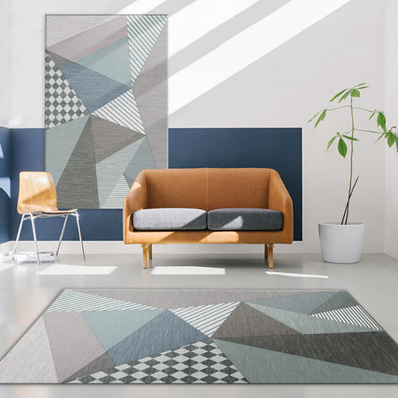 Uniek geometrisch patroon Tapijten Multicolor Modernistisch Rug Polyester Wasbaar Pet Friendly Anti-Slip Tapijt voor woonkamer