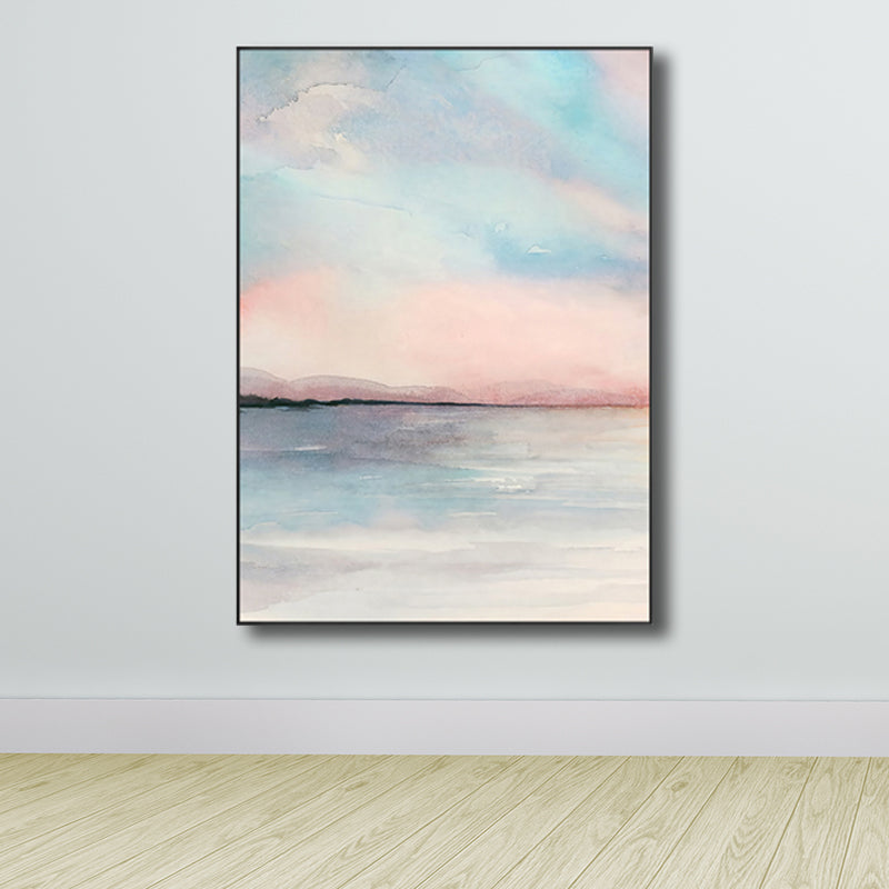 Modern Natural Landscape Wall Decor Canvas Textured Soft Color Art for Living Room
