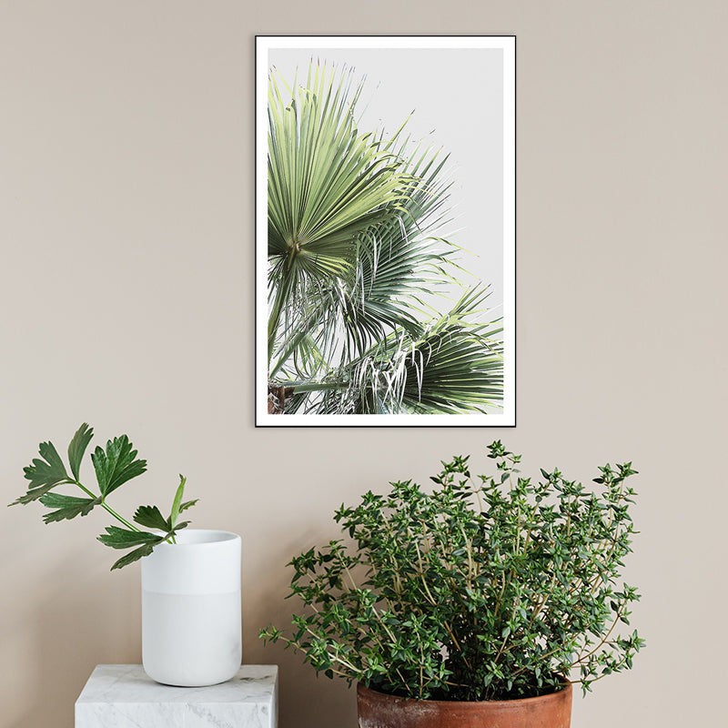 Light Color Tropical Art Print Botanical Wrapped Canvas for Kitchen, Multiple Sizes