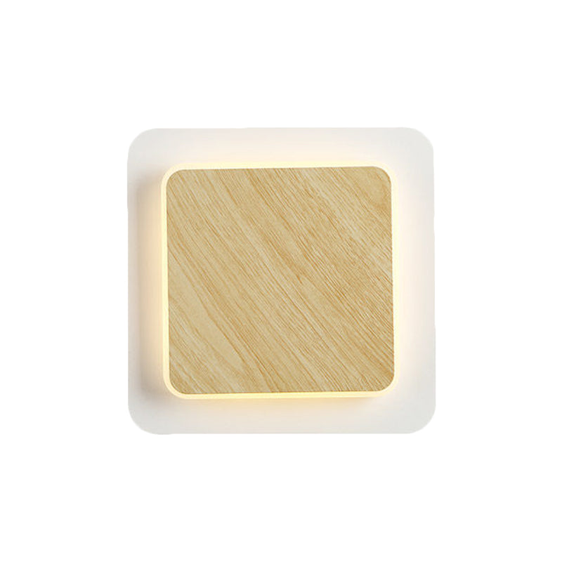 Stile semplice pannello sottile parete luco legno in legno acrilico salvezza salvezza luce per cucina corridoio