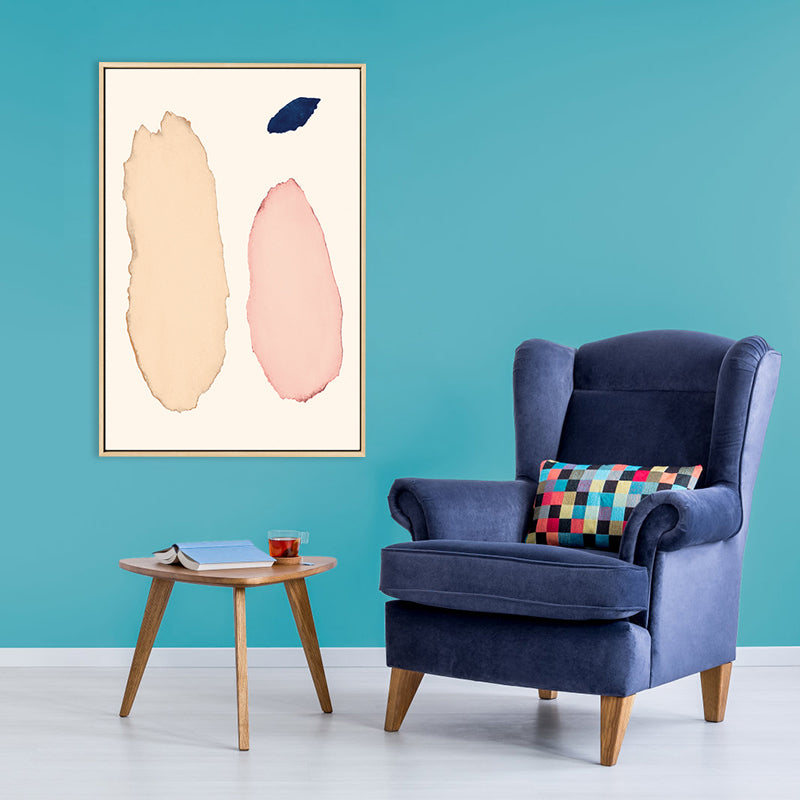 Toile de décoration murale à motif abstrait nordique, peinture de couleur douce texturée pour chambre d'amis