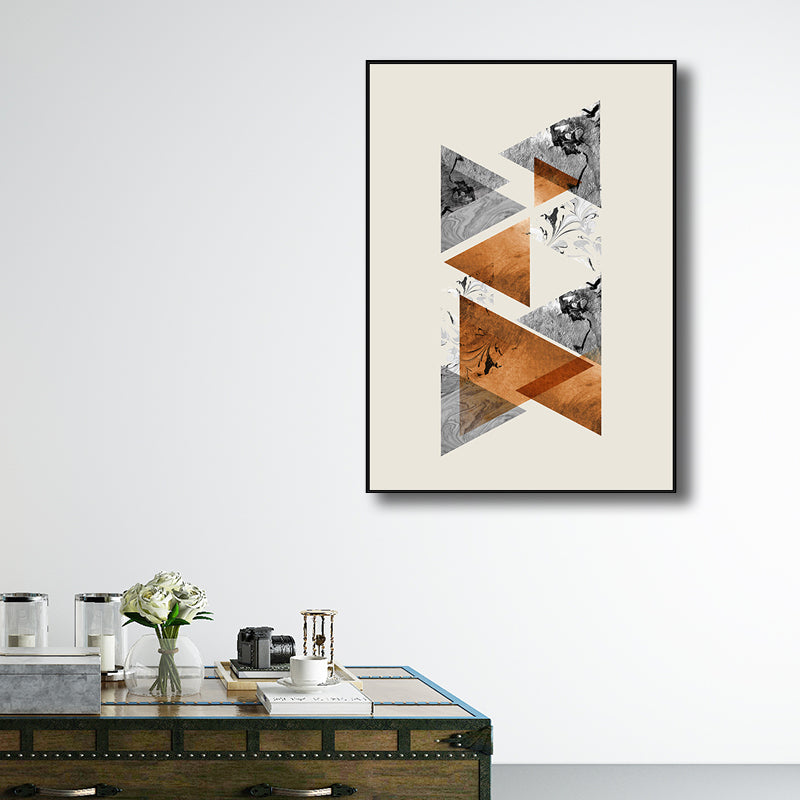 Minimalismus-Wanddekoration, pastellfarbene geometrische Mustermalerei, verschiedene Größenoptionen