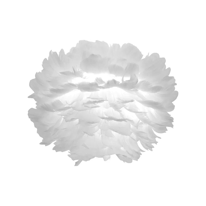 Feather Globe Wandleuchte moderne romantische Wandlampe in Weiß für die Schlafzimmertreppe für Erwachsene