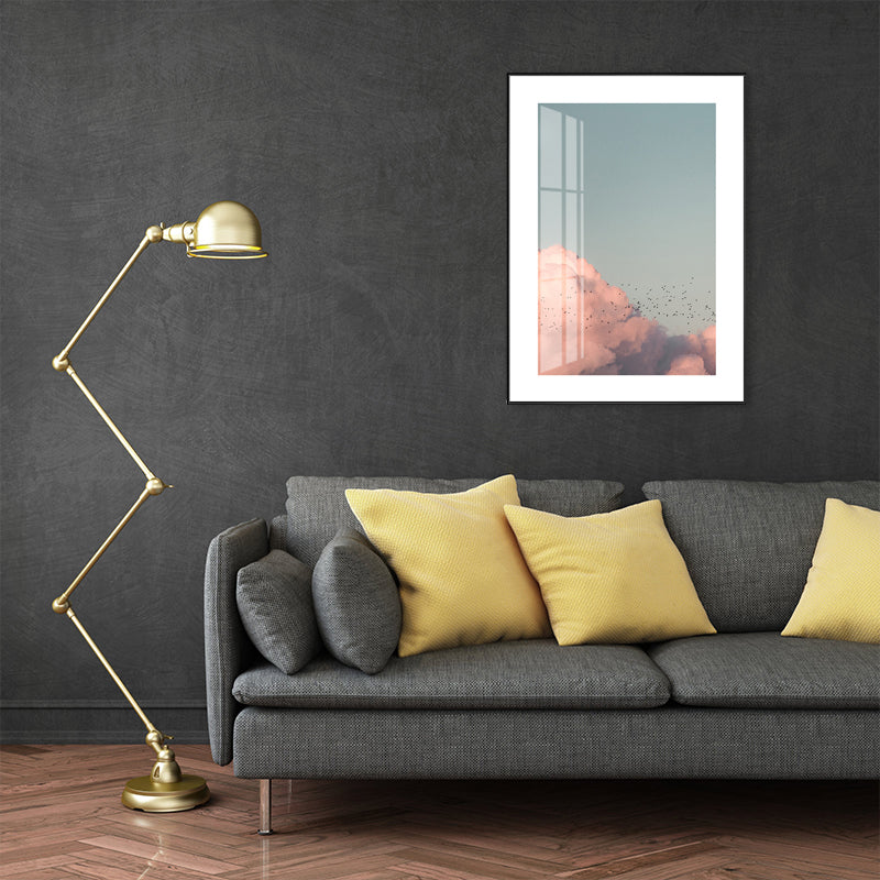Light Color Natural Landscape Canvas Modern Textured Wall Art Print for Living Room