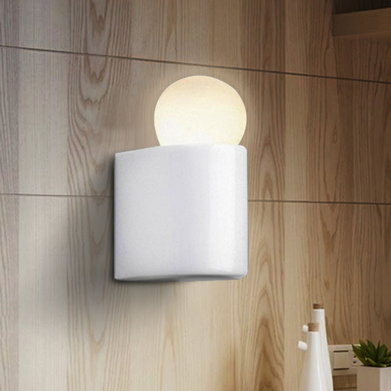 White Ball Wall Lighting Modernist Led Milk Glass Wall Lamp Fixture with Small/Medium/Large Size in White/Warm Light